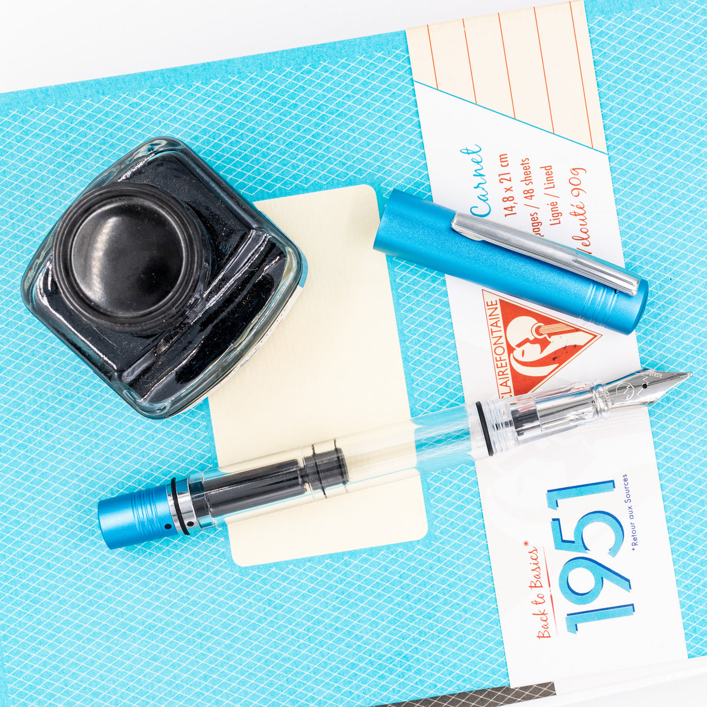Monteverde MP1 Fountain Pen - Bright Blue light
