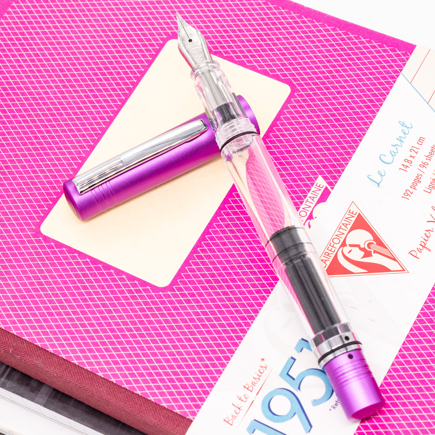 Monteverde MP1 Fountain Pen - Purple Frost demonstrator