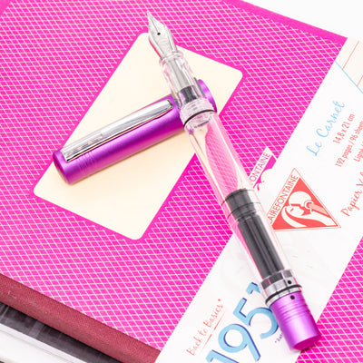 Monteverde MP1 Fountain Pen - Purple Frost demonstrator