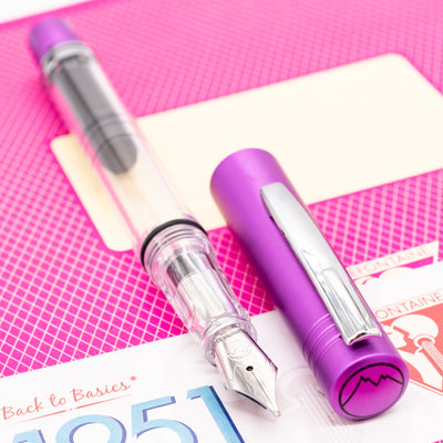 Monteverde MP1 Fountain Pen - Purple Frost piston filled