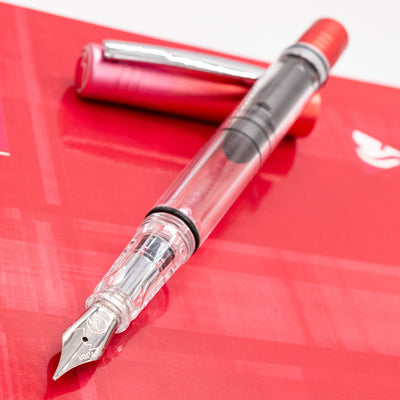 Monteverde MP1 Fountain Pen - Strawberry Dreams uncapped