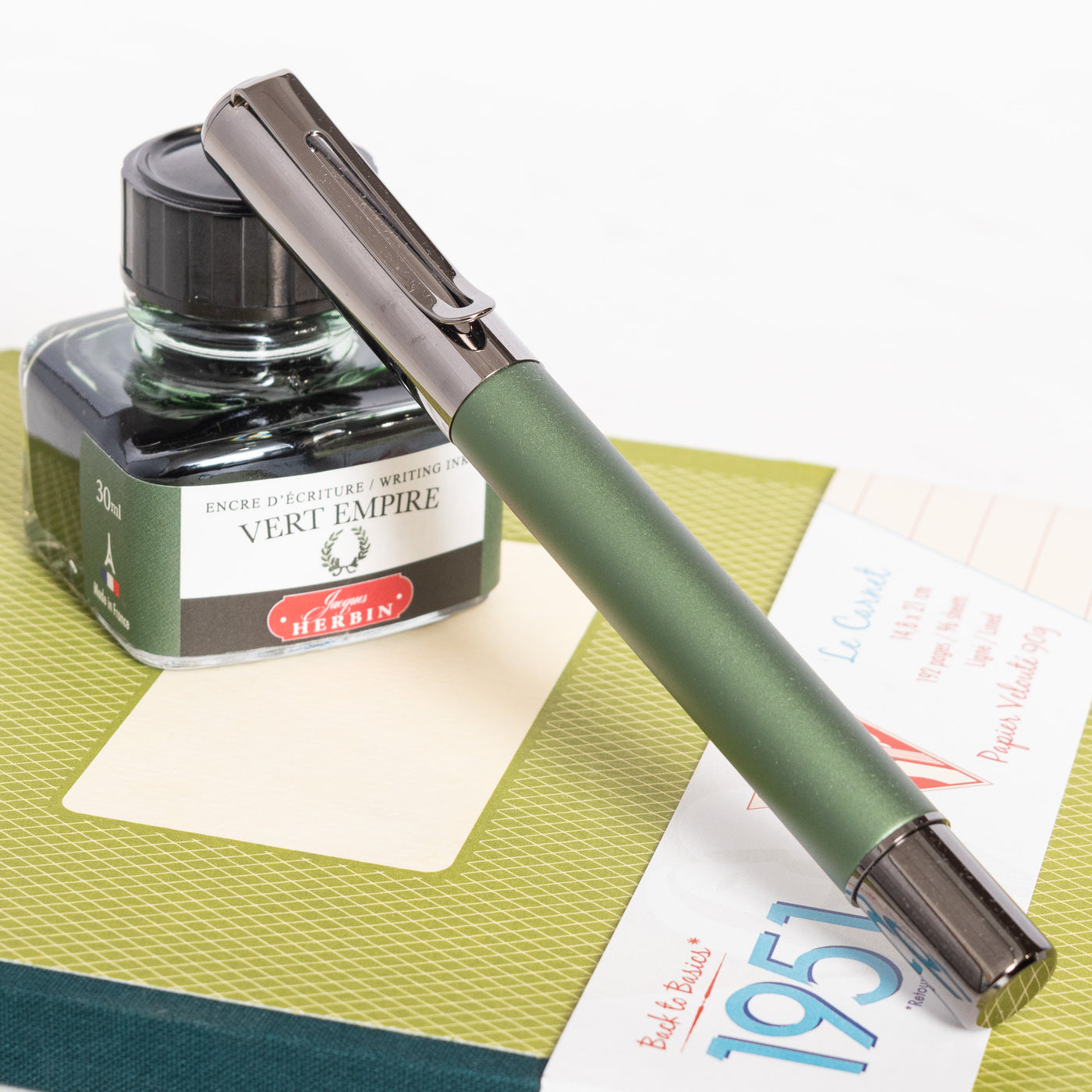 Monteverde Ritma Green Anodized Rollerball Pen capped