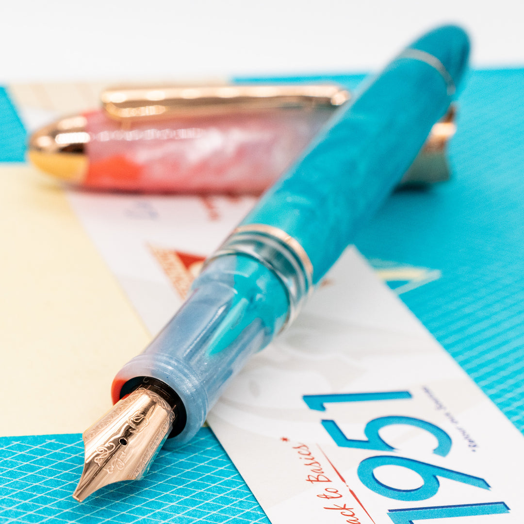Nahvalur Horizon Dawn Fountain Pen | Piston-Fill, Steel Nib – Truphae