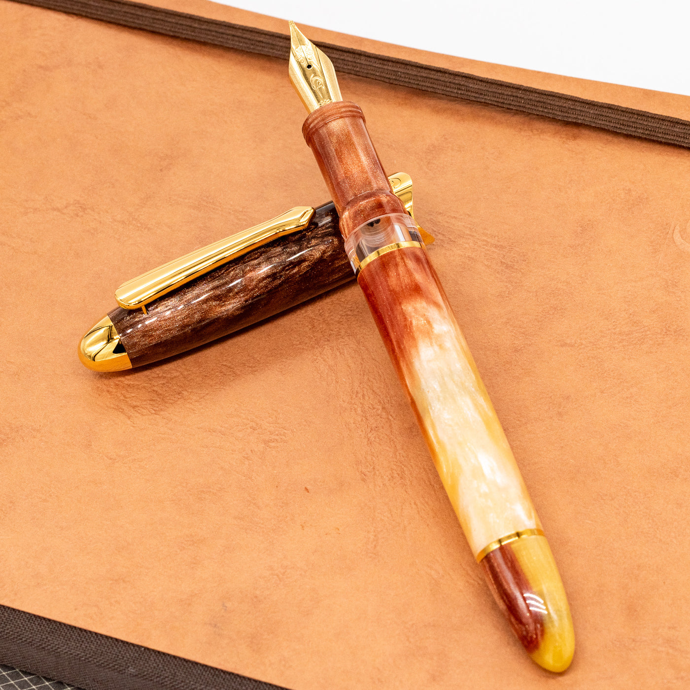 Nahvalur Horizon Fountain Pen - Desert brown