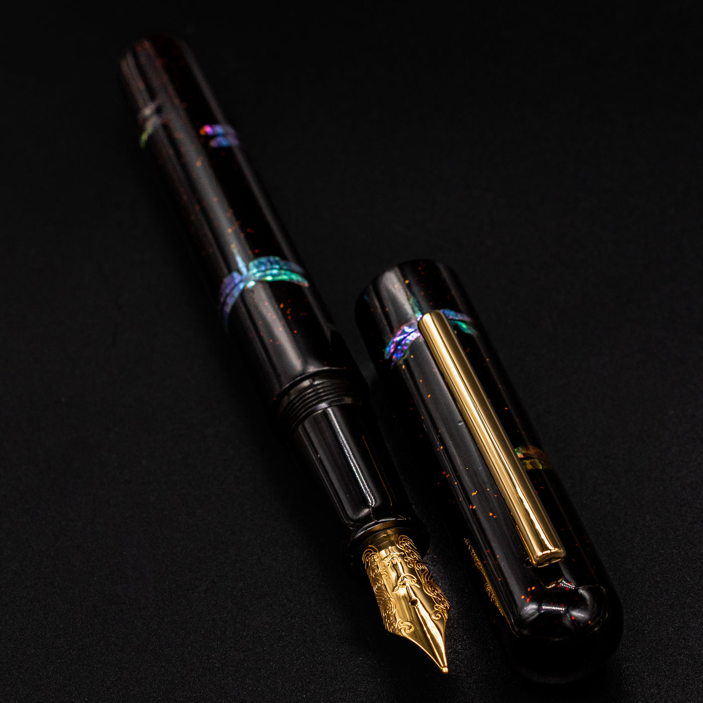 Nahvalur Ikkaku Fountain Pen - Dragonfly Gold Trim