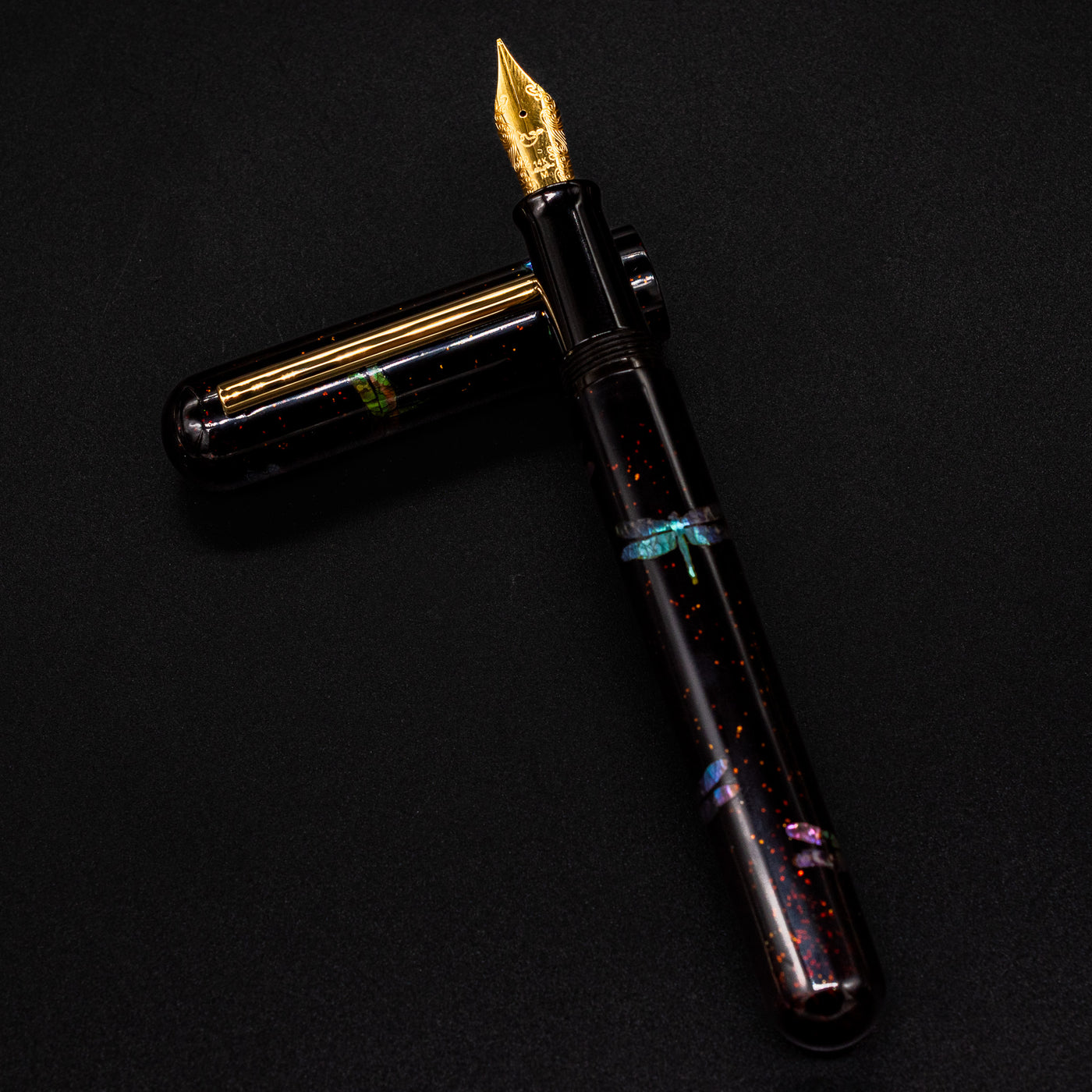 Nahvalur Ikkaku Fountain Pen - Dragonfly Urushi