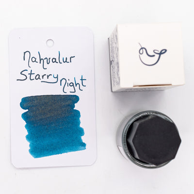 Nahvalur Ink Bottle - Starry Night Teal Blue Shimmer