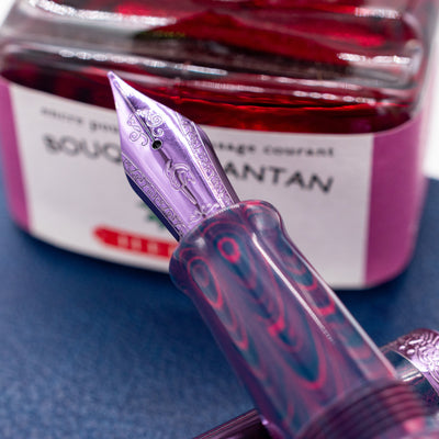 Nahvalur Nautilus Fountain Pen - Anthias Violet stainless steel nib