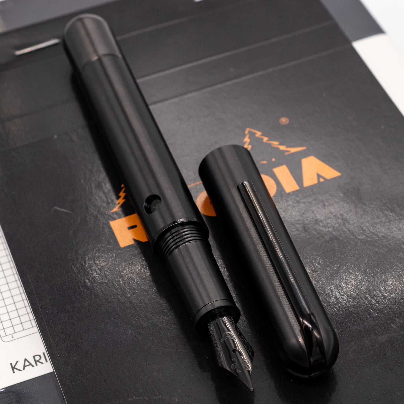 Nahvalur Nautilus Ti Fountain Pen - Black New