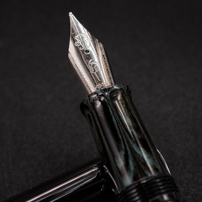 Nahvalur Leviathan #6 stainless steel nib with resin grip section – limited edition fountain pen exclusive to Truphae