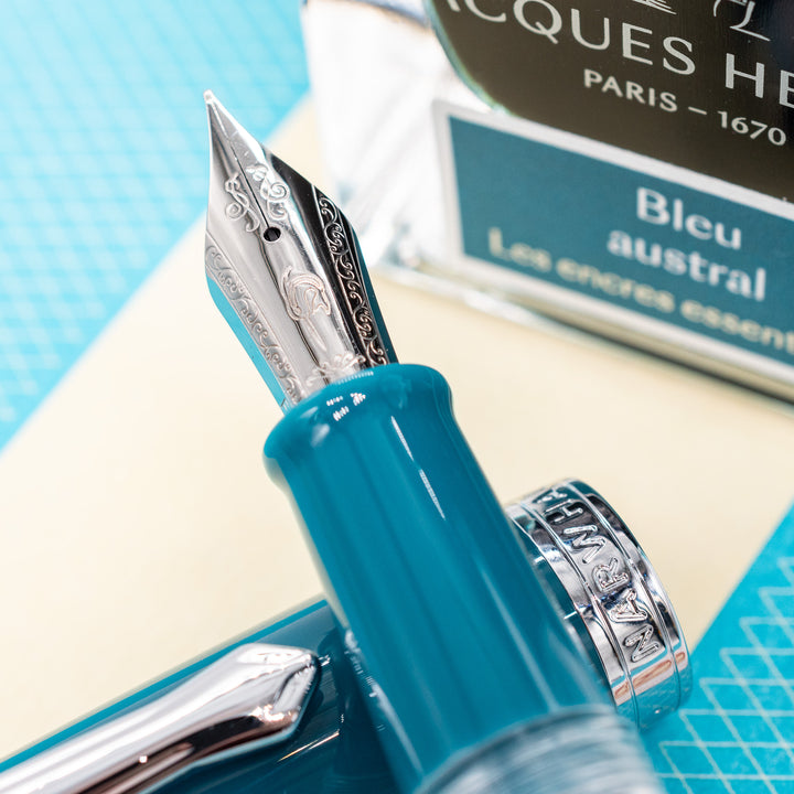 Nahvalur Original Plus Aquamarine Fountain Pen | Vacuum-Fill – Truphae