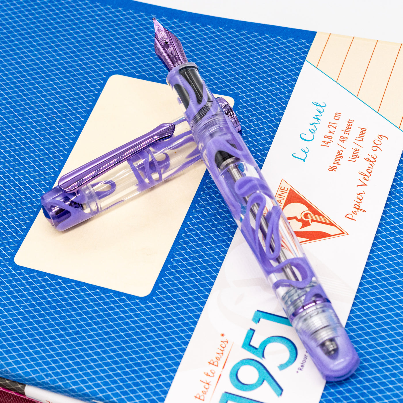 Nahvalur Original Plus Fountain Pen - Lavender Tetra demonstrator