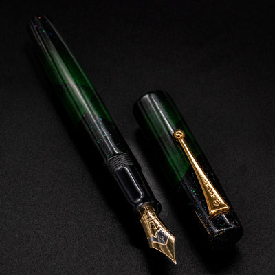 Namiki Aya Evergreen Tokiwa Green Fountain Pen urushi maki-e