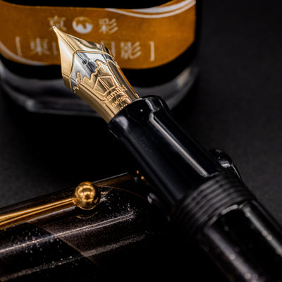 Namiki Aya Gale Hayate Black Fountain Pen 18k gold nib