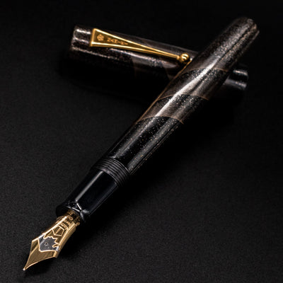Namiki Aya Gale Hayate Black Fountain Pen maki-e