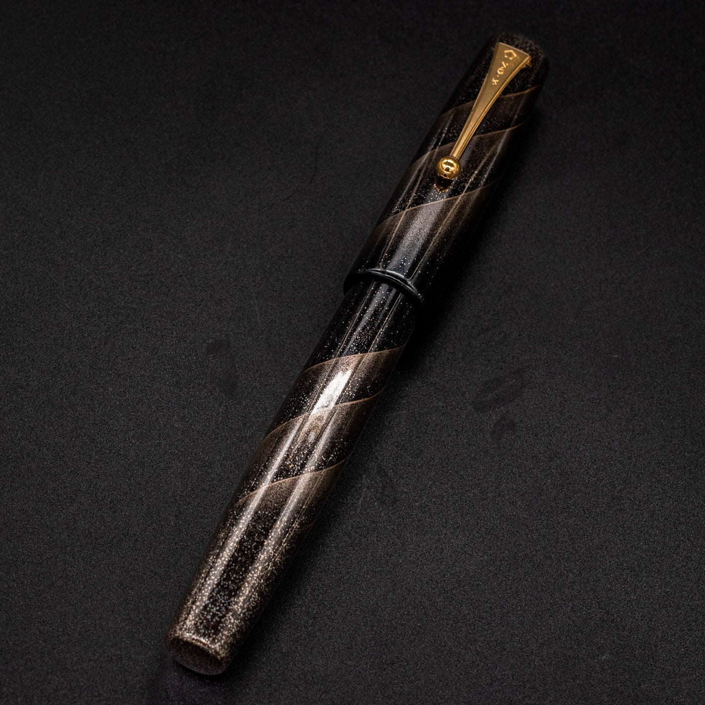 Namiki Aya Gale Hayate Black Fountain Pen urushi maki-e