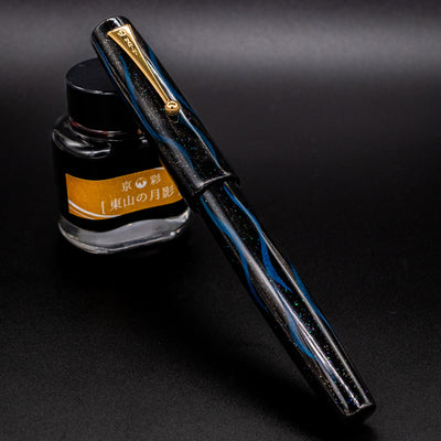 Namiki Aya Limpid Stream Seiryu Blue Fountain Pen capped
