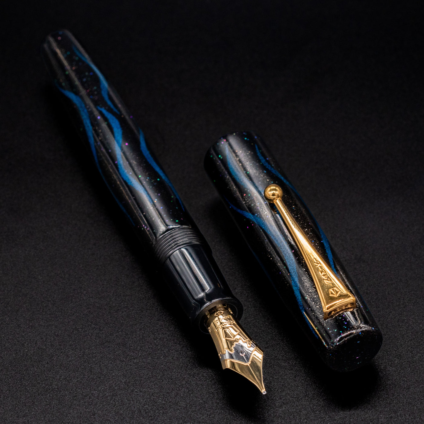 Namiki Aya Limpid Stream Seiryu Blue Fountain Pen urushi