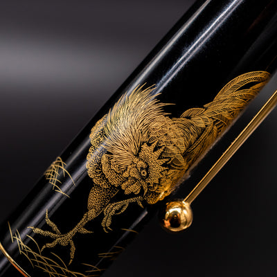 Namiki Chinkin Yukari Royale Royal Rooster Fountain Pen artwork