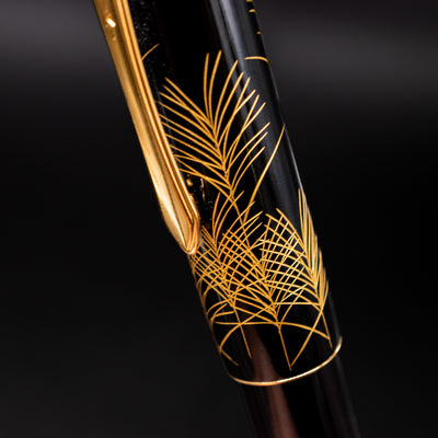 Namiki Chinkin Yukari Silver Grass Fountain Pen gold foil