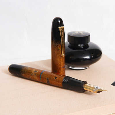 Namiki Emperor Kisshomon Birds in Flight Maki-e Fountain Pen Uncapped