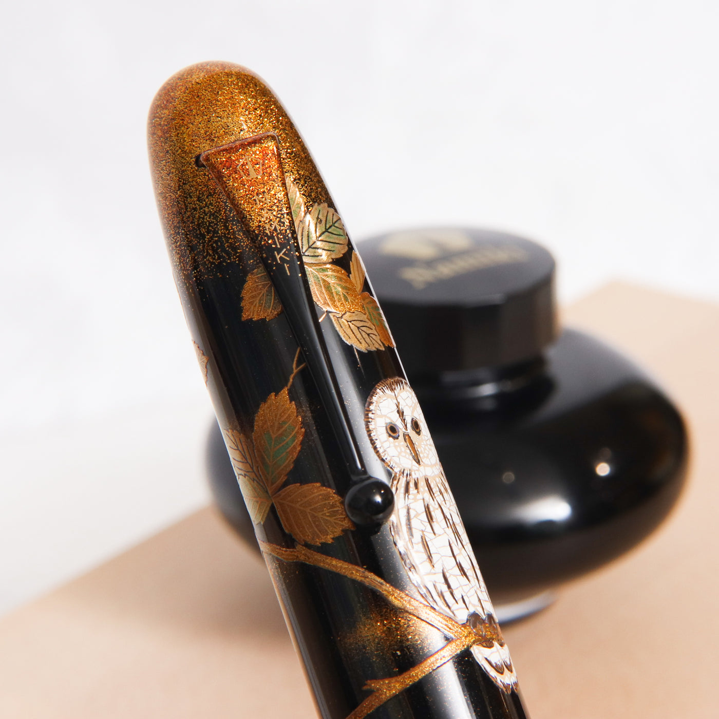 Namiki Emperor Owl Maki-e Fountain Pen Clip