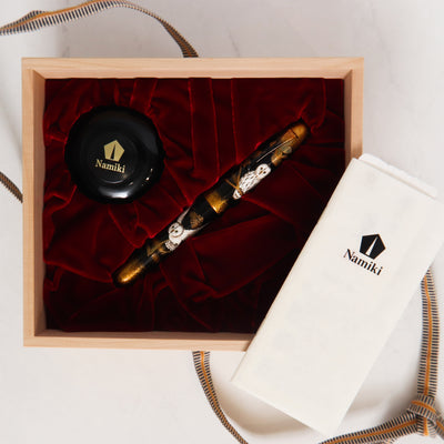 Namiki Emperor Owl Maki-e Fountain Pen Inside Display Box