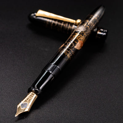 Namiki Yukari Rock Garden Fountain Pen uncapped