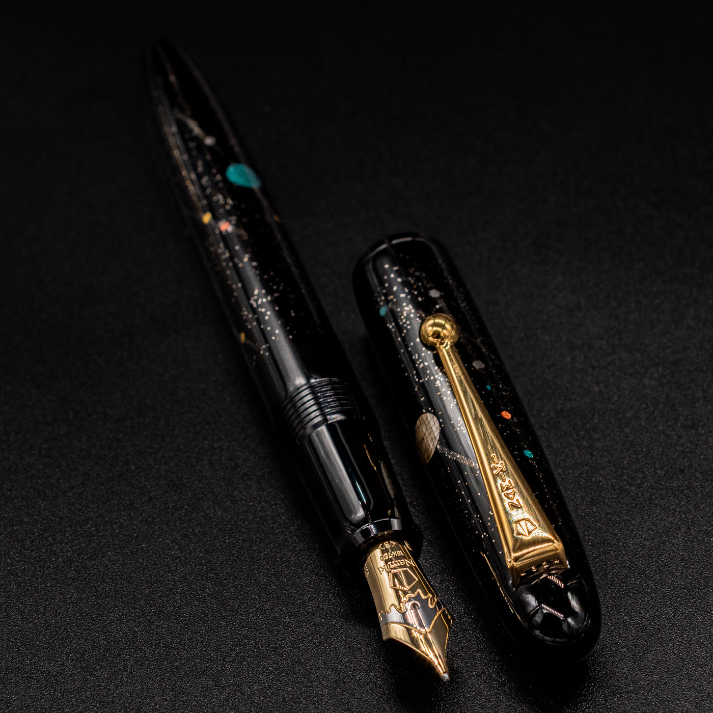 Namiki Yukari Fountain Pen - Shooting Star uncapped