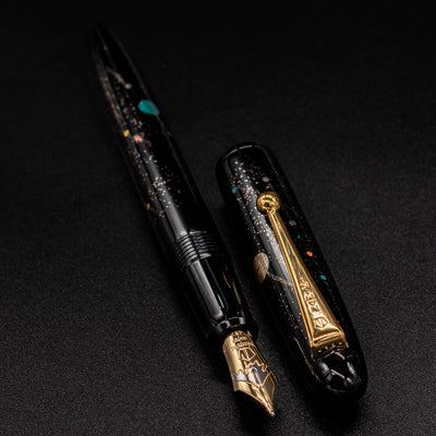 Namiki Yukari Fountain Pen - Shooting Star uncapped