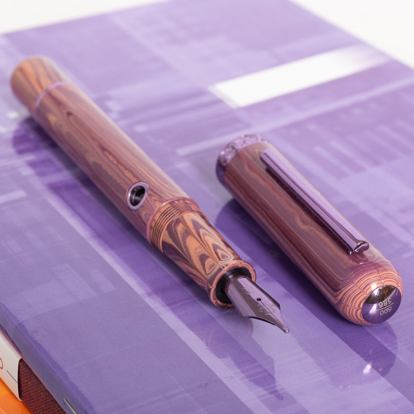 Nahvalur Nautilus Mousseline Lilas Fountain Pen purple trim
