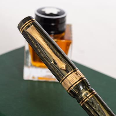 Nettuno Superba Emerald Celluloid Fountain Pen clip