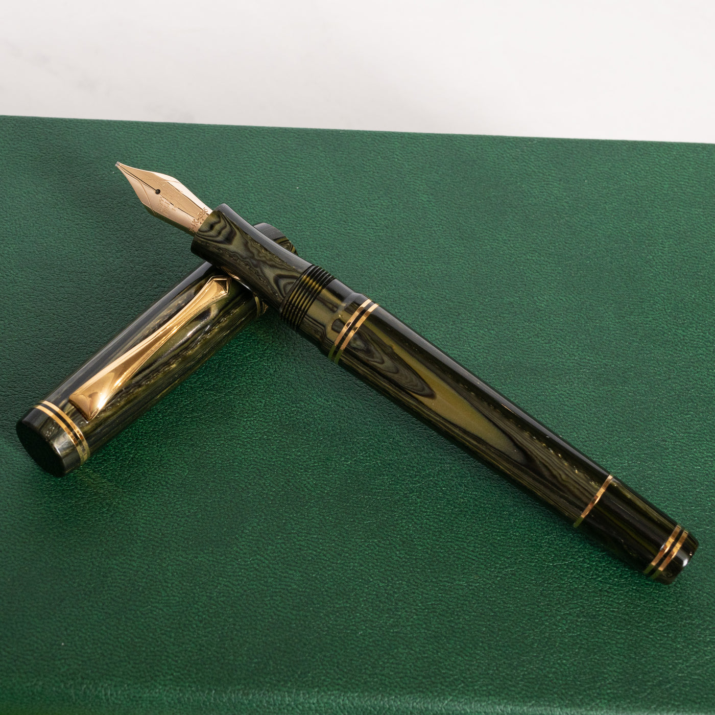 Nettuno Superba Emerald Celluloid Fountain Pen green