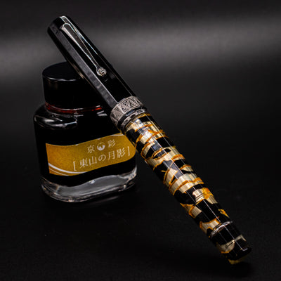 OMAS Paragon Fountain Pen - Black Lucen with Black Trim Capped