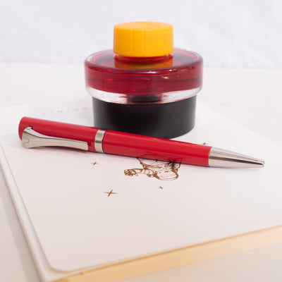 Omas Emotica Red Ballpoint Pen - Preowned Closed