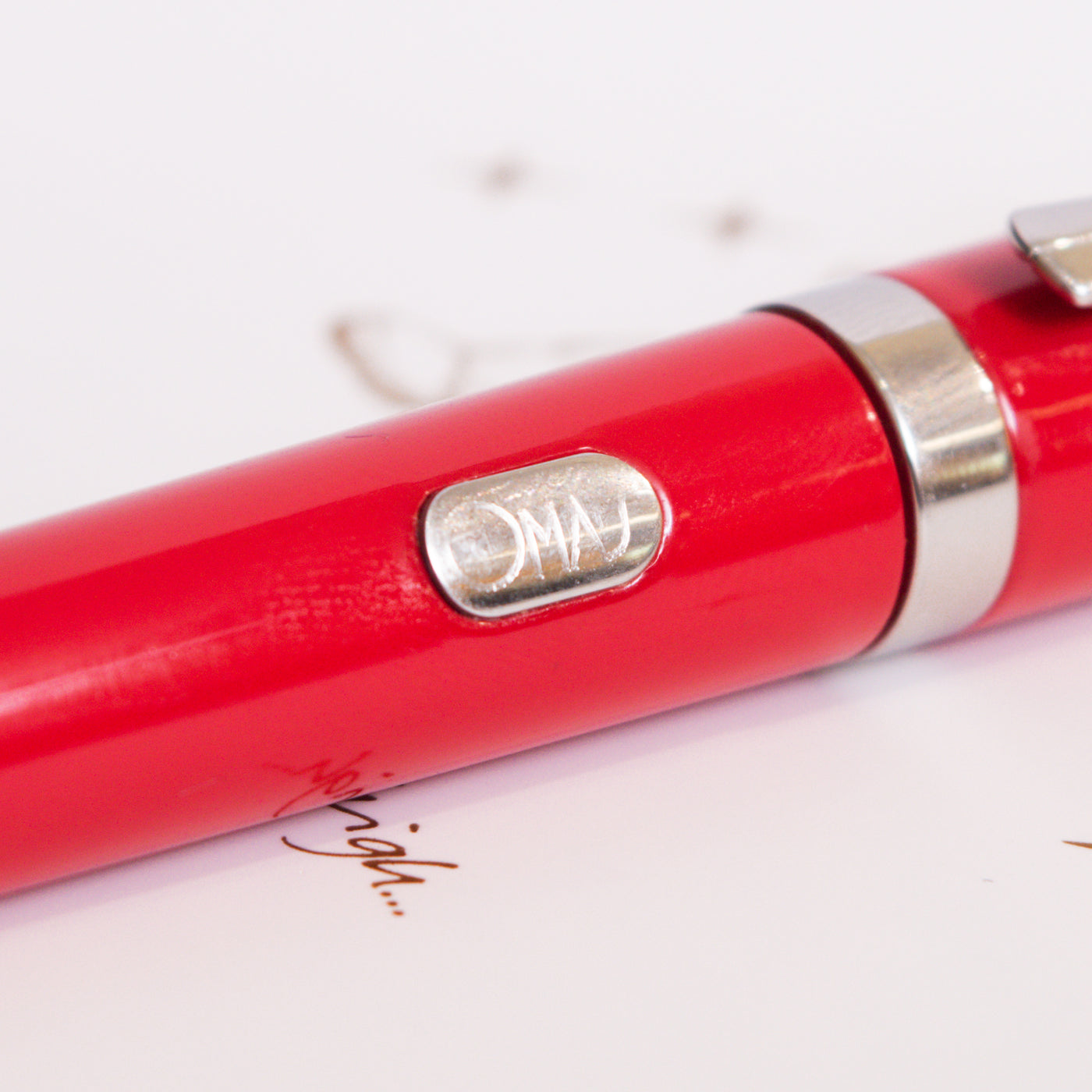 Omas Emotica Red Ballpoint Pen - Preowned Logo