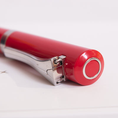 Omas Emotica Red Ballpoint Pen - Preowned Top of Pen