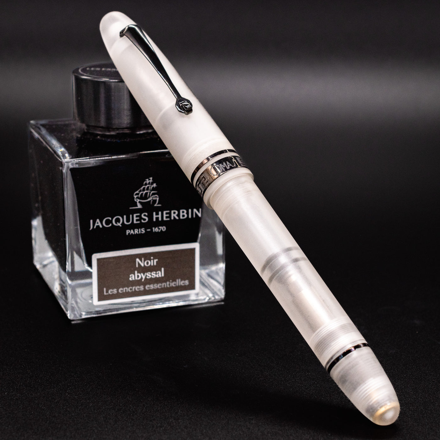 Omas Ogiva Fountain Pen - Frosted Demonstrator Black capped