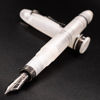 Omas Ogiva Fountain Pen - Frosted Demonstrator Black uncapped