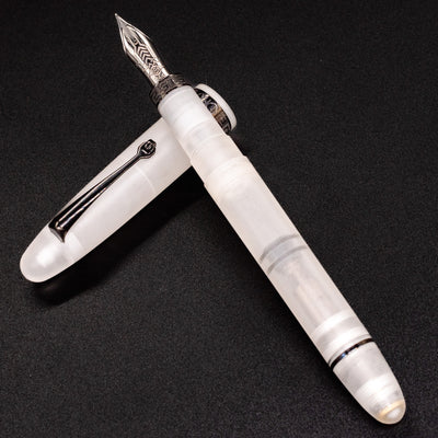 Omas Ogiva Fountain Pen - Frosted Demonstrator Black white