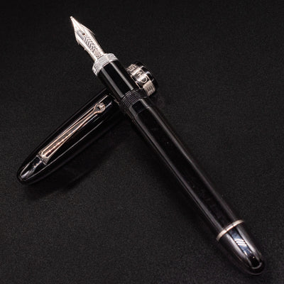 Omas Ogiva Fountain Pen - Nera Silver black
