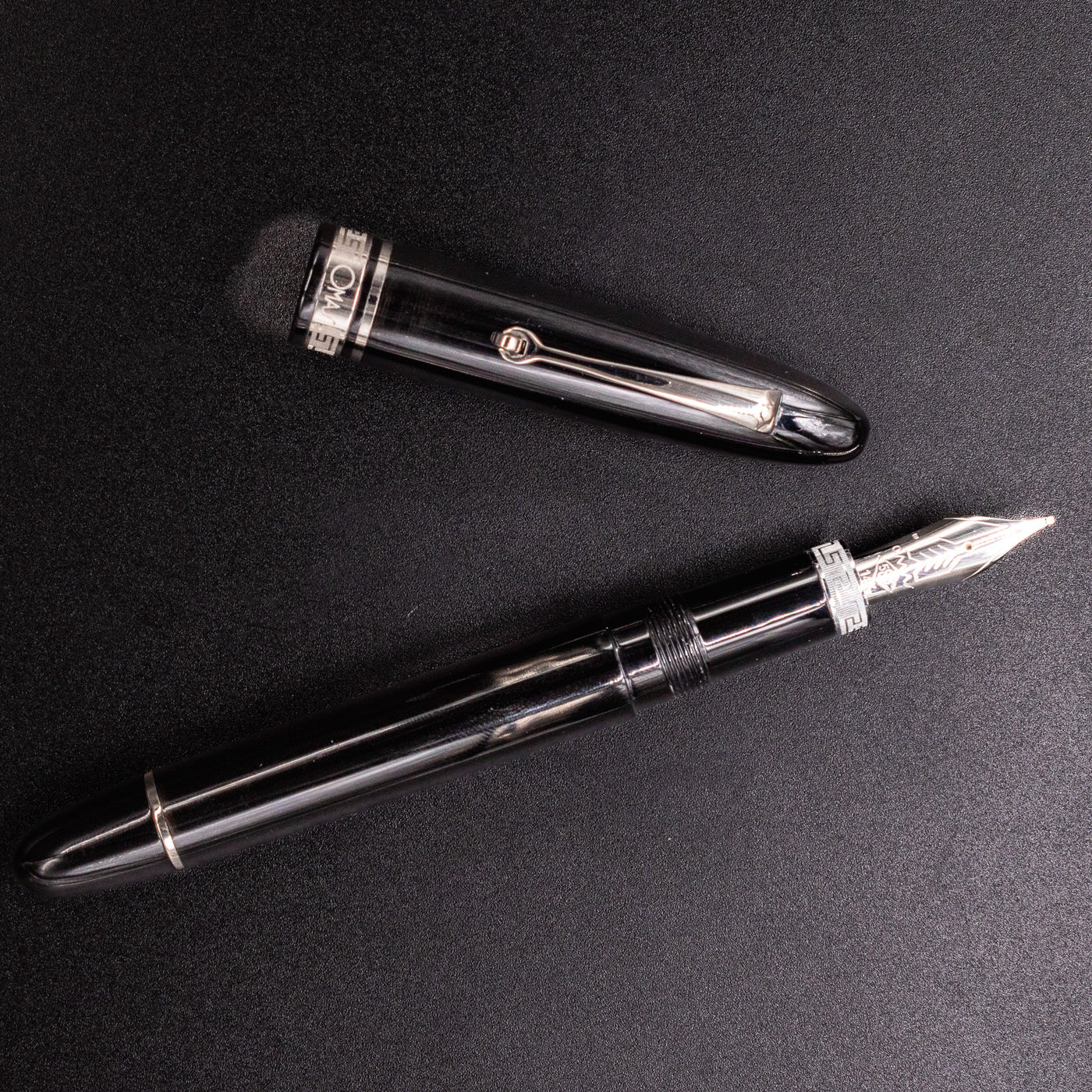 Omas Ogiva Fountain Pen - Nera Silver piston filled