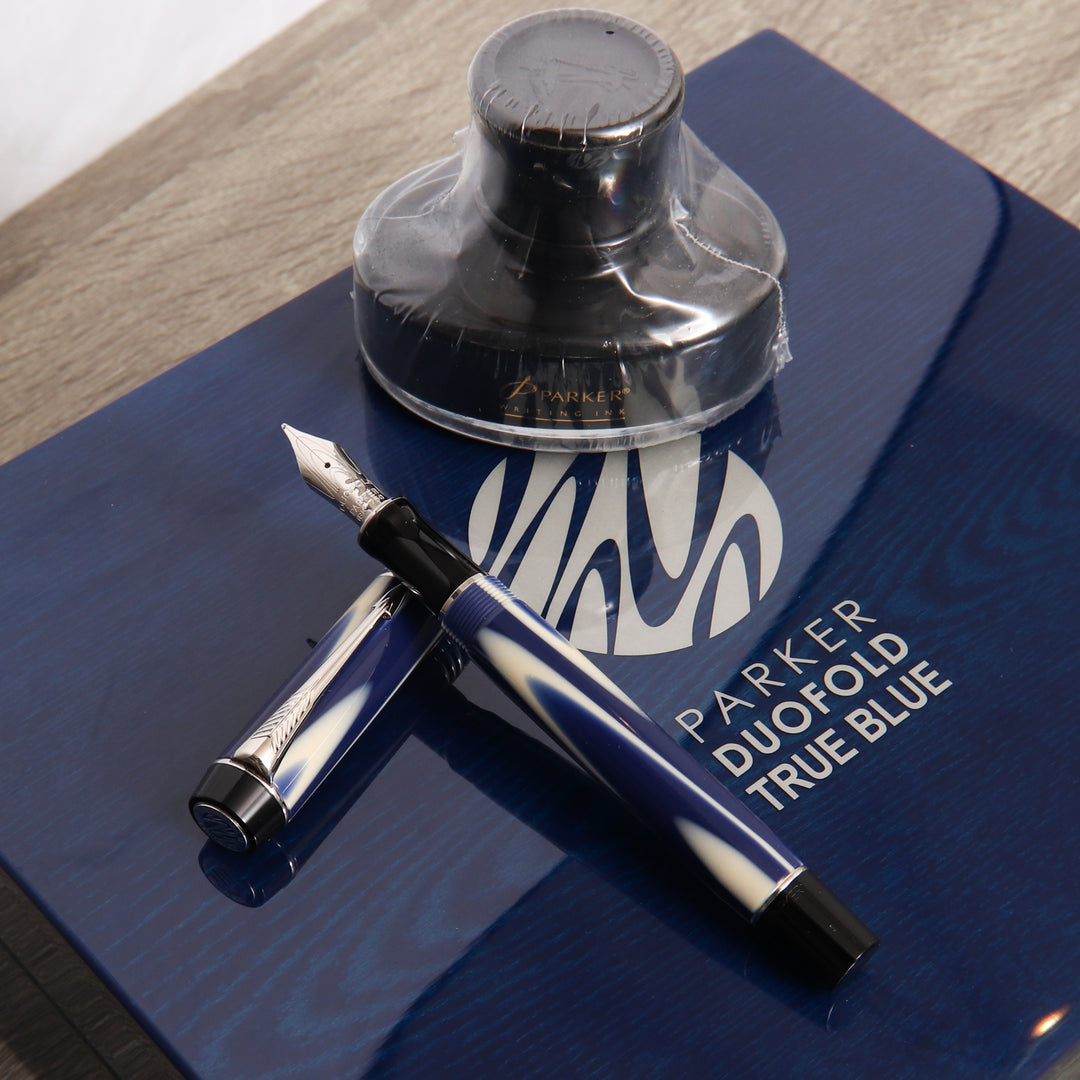 Parker Duofold Centennial Prestige Blue Chevron – Nibs.com