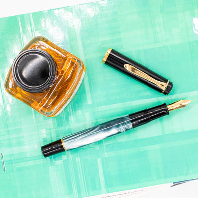 Pelikan Classic M200 Fountain Pen - Green Marble piston filled