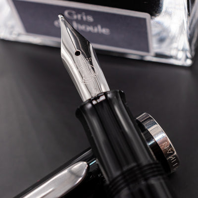 Pelikan Classic M215 Fountain Pen - Black with Silver Rings stainless steel nib