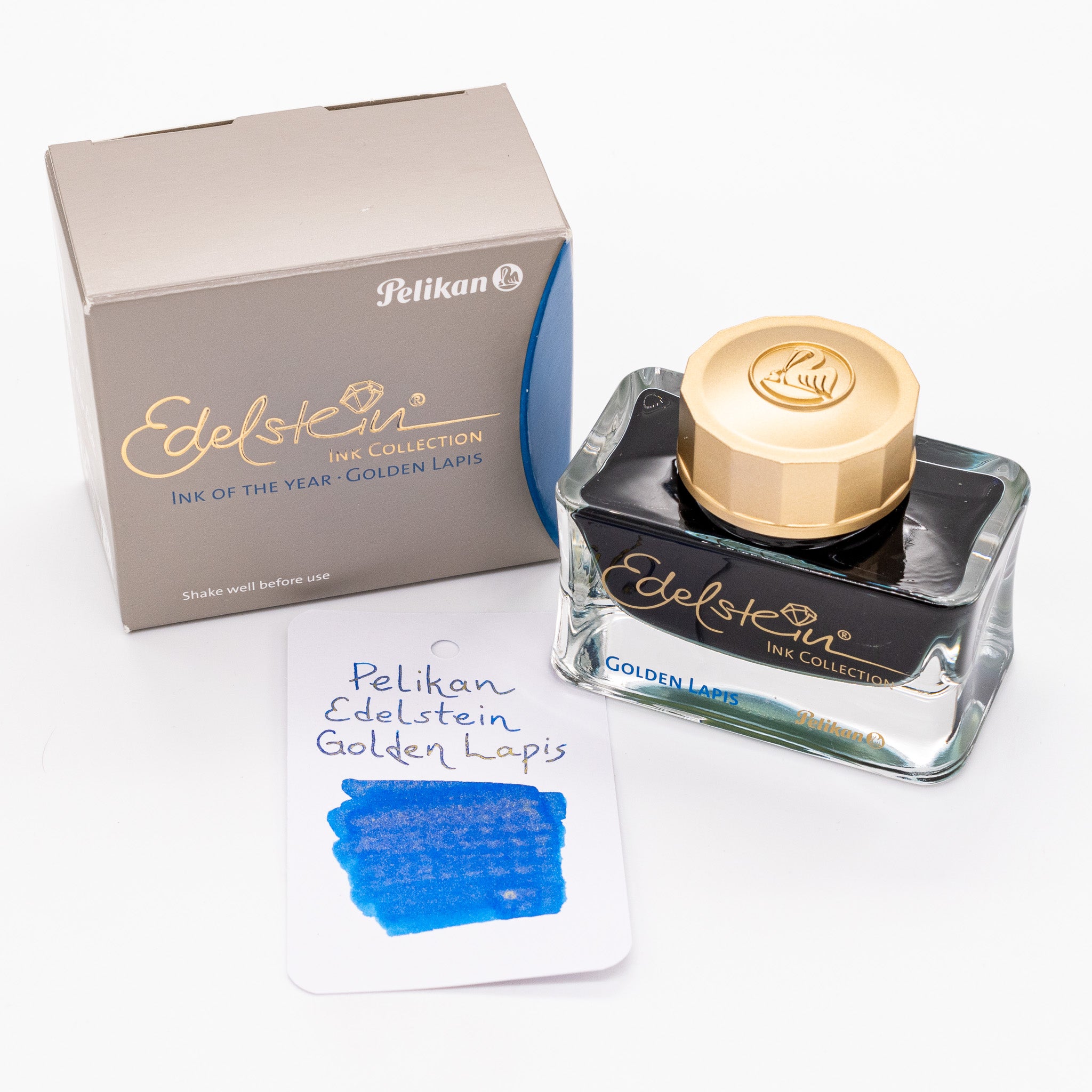 Pelikan Edelstein Golden Lapis Ink Bottle | Shimmer Blue – Truphae