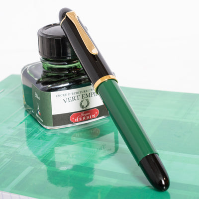 Pelikan M120 Black & Green Fountain Pen Capped