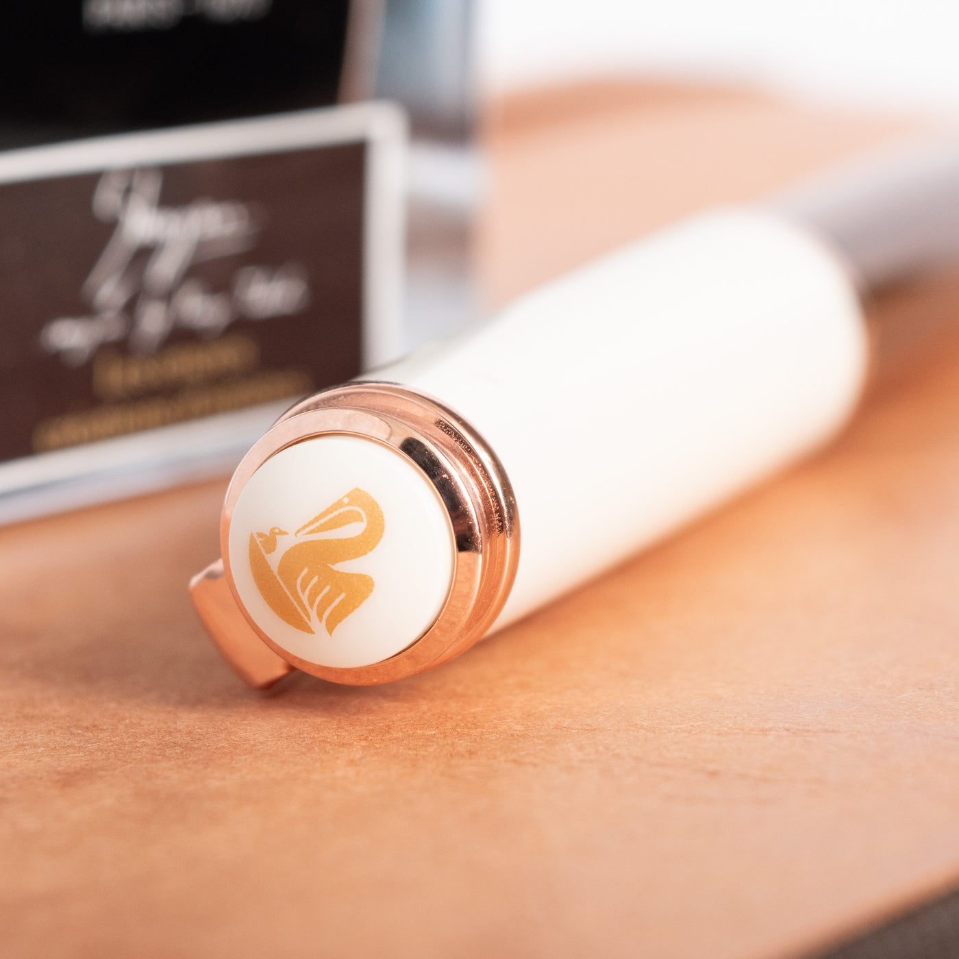 Pelikan M200 Copper Rose Gold Fountain Pen Cap Top