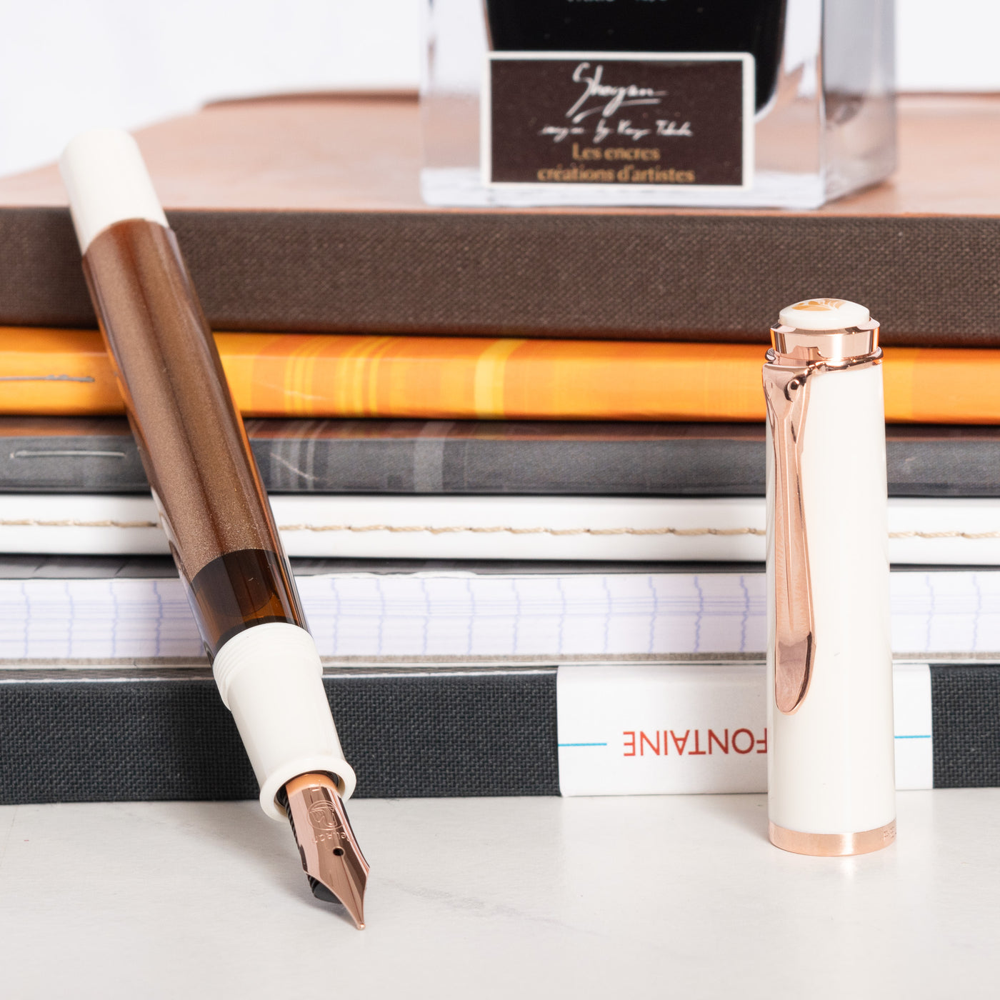 Pelikan M200 Copper Rose Gold Fountain Pen