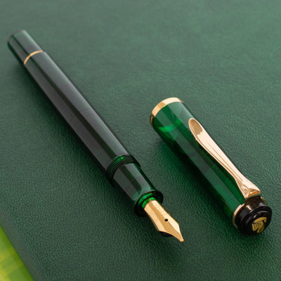 Pelikan M200 Green Transparent GT Fountain Pen Gold Trim